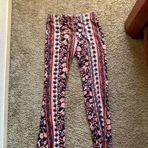 Flair Floral Stripe Flare Pants